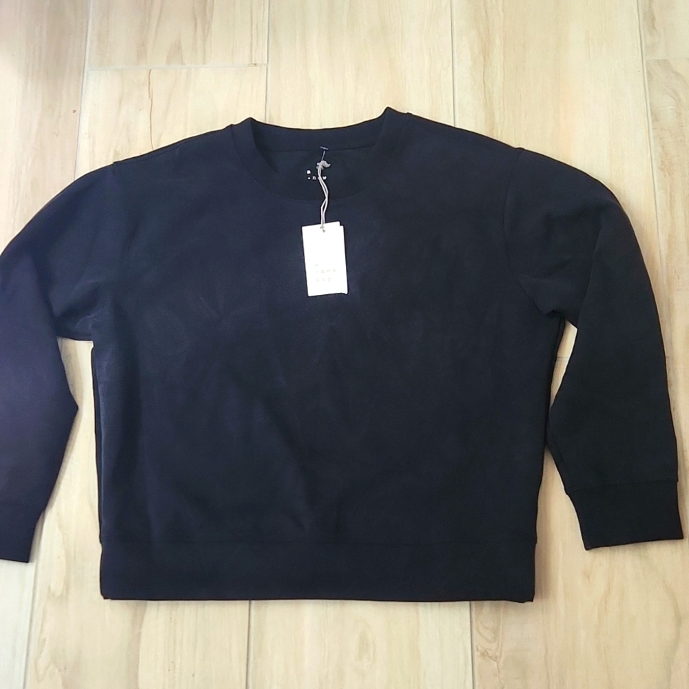 NWT A. New Day sz S Black sweatshirt